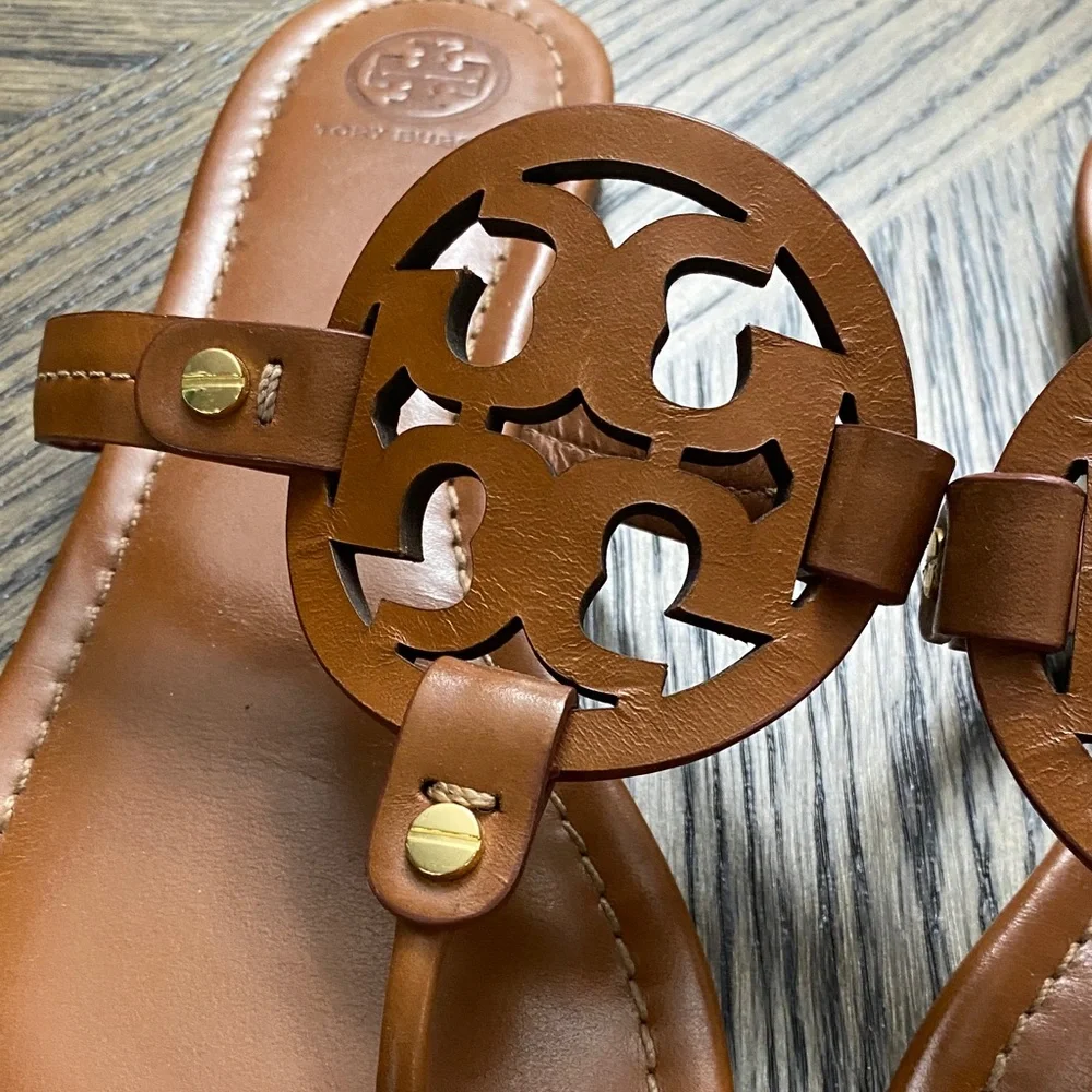 Tory Burch vintage vachetta leather Miller Sandals - Picture 9 of 9